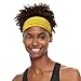 Psaytomey Women's Yellow Banana Print Headbands Non Slip Fashion Workout Yoga Exercise Hair Sweat Wicking Summer Hair Accessories Elastic Bands