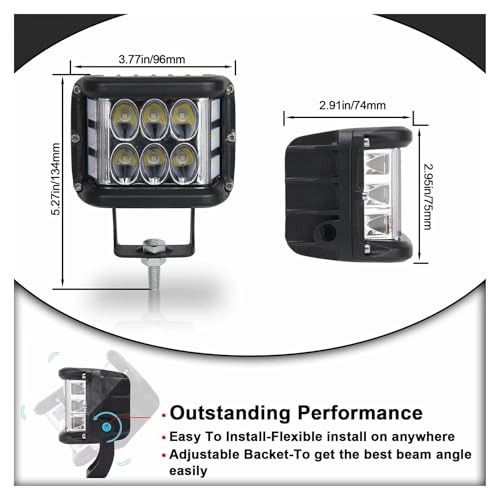 Lumière travail tout-terrain LED 45W projecteur spot inondation tricolore pour bateau et camion