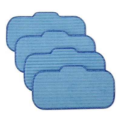Amazon Basics Washable Steam Mop Replacement Pads for All Hard Floors, 4-Pack