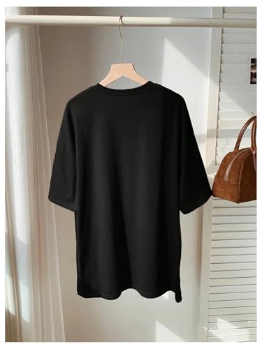 SHENHE Girl's Funny Graphic Tee Shirt Crew Neck Short Sleeve Loose Fitting Summer Top2