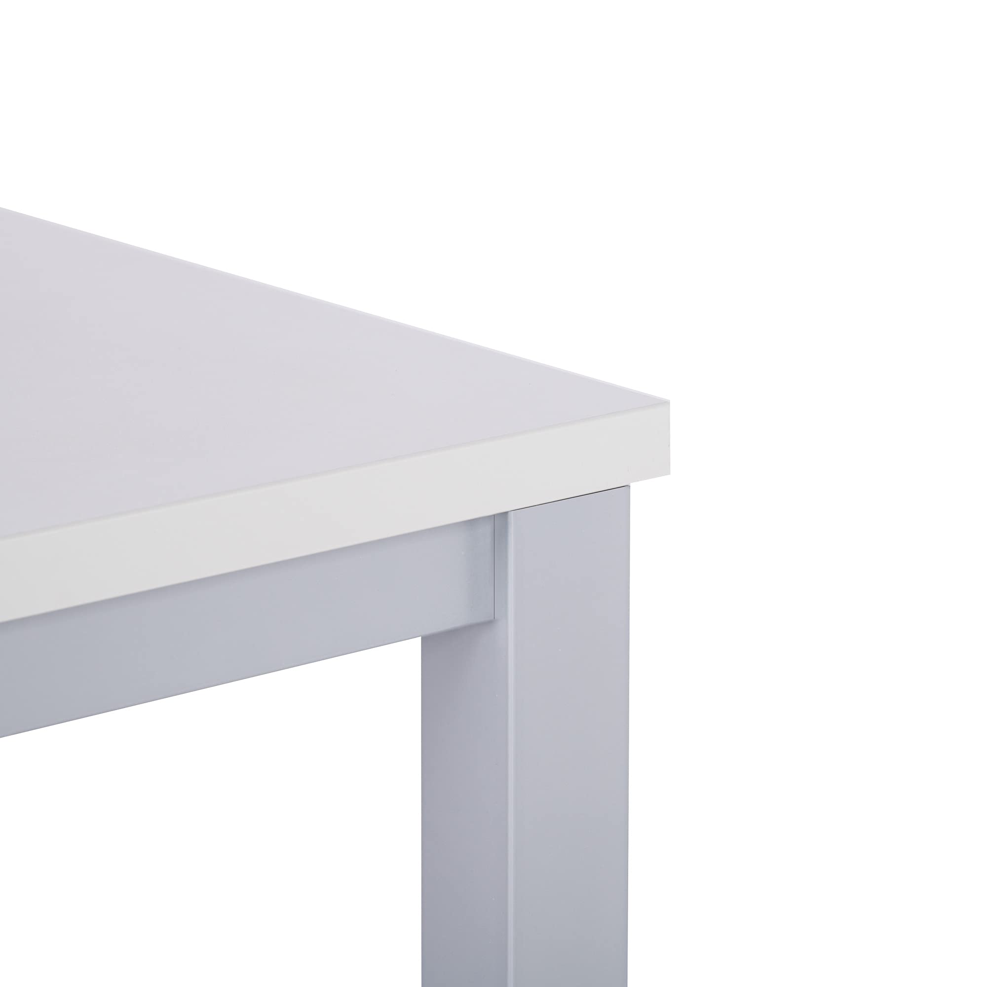 Bürotisch Schreibtisch Besprechungstisch graues Tischgestell quadratische Beine | PC-Tisch Arbeitstisch Konferenztisch Computertisch Homeoffice-Tisch Businesstisch, Anthrazit, 200 x 80 x 77,5 cm