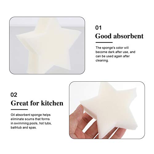 Angoily 6Pcs Esponja de Absorção de Óleo Sujeira Escória Esponja Em Forma de Estrela para a Natação