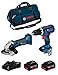 Produktbild BOSCH Kit 18V BK2010BAG (Schlagbohrschrauber GSB 18V-60 C + Winkelschleifer GWS 18-125 V-LI + 2 Batterien 4,0 Ah + Ladegerät + Tasche)