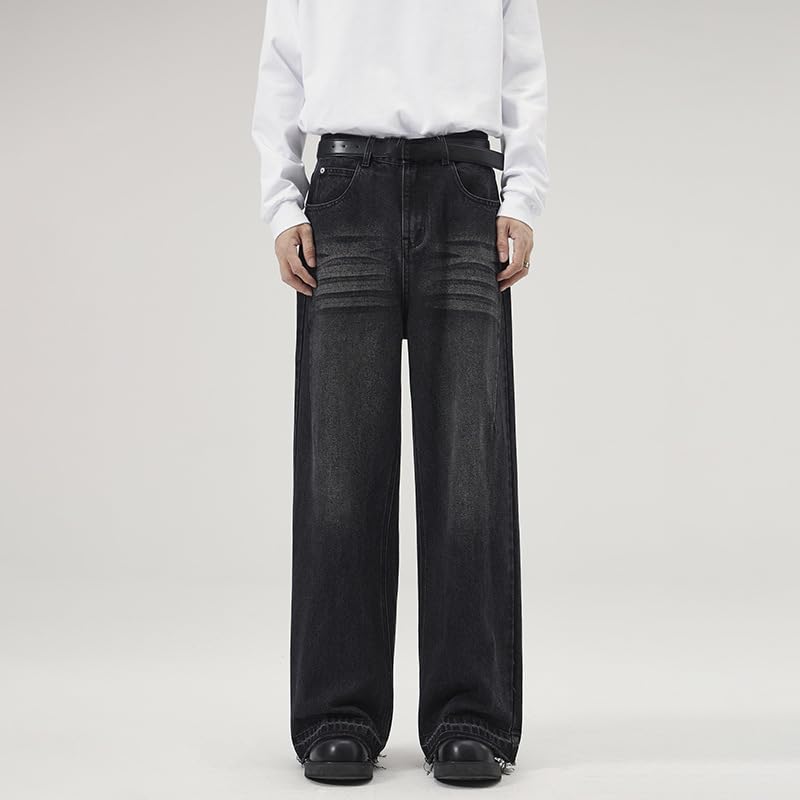 Men's Summer Jeans Korean Street Casual Straight Leg Denim Pants2