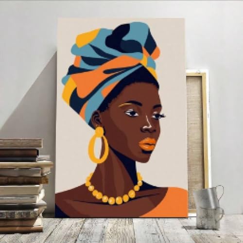 Peinture sur toile femme africaine 60x80cm de qualité galerie