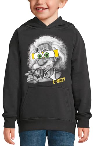 Sweat E=MC2 enfant 12 ans noir à capuche finis les vêtements tristes