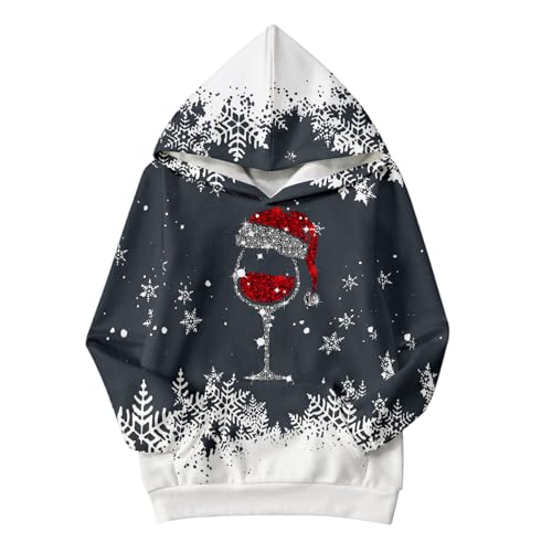 Christmas Snowman Kids' Long Sleeve Hoodie Festive Winter Outfit Cozy Holiday Pullover for Boys & Girls Xmas Gift Idea4