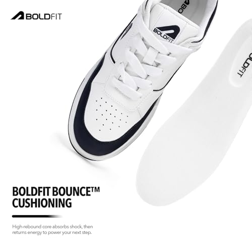 Image of Boldfit Sneakers for Women Comfortable Air Faux Leather Shoes for Woman, Lace-Up Casual Girls Shoe, Lightweight Sneaker Shoes for Woman DripWave