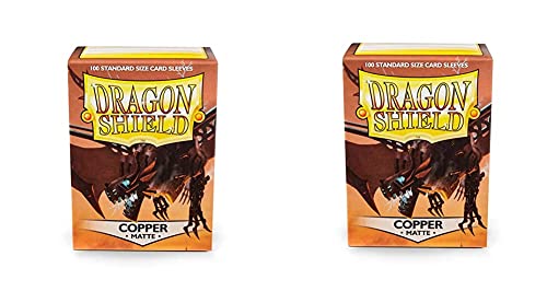 Pochettes Dragon Shield Cuivre Mat taille standard 100 carats lot de 2