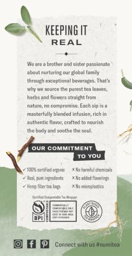 Image of Numi Organic Throat Soother Tea, 48 Herbal Tea Bags, Caffeine Free