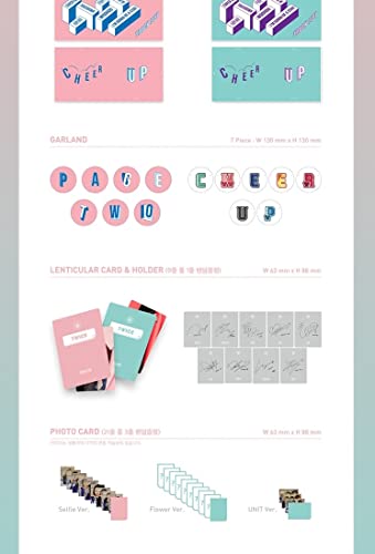 Twice Page Two 2Nd Mini Album Pink Version Cd+72P Photo Book+7P Garland+1P Lenticular Card & Holder+3P Photo Card+Tracking Sealed #TOP2