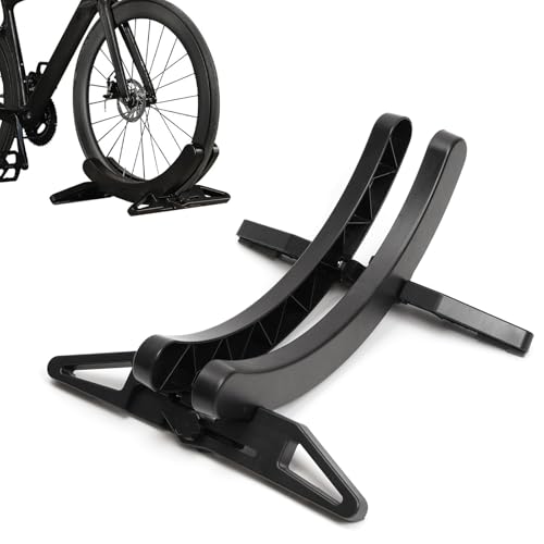 Wiogence Verstellbarer Fahrrad-Bodenständer Verdickt & Stabil für alle 2680 mm Reifenbreiten (Rennrad MTB & Citybike) Ideale Innenaufbewahrung (Schwarz)