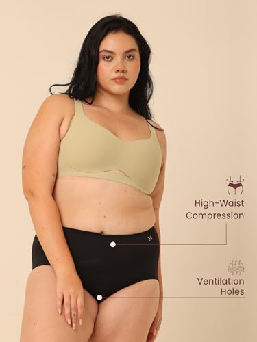 Image of Krvvy All-Day Control Tummy Tucker Shaper for Women | Seamless High-Waist Shapewear with Targeted Belly Fat Compression | Super Stretch Fabric | Lightweight,Odourless & Comfort for Upto 12 Hrs