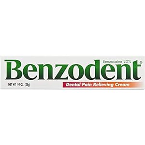 Benzodent Dental Pain Relieving Cream 1 oz (Pack of 6)