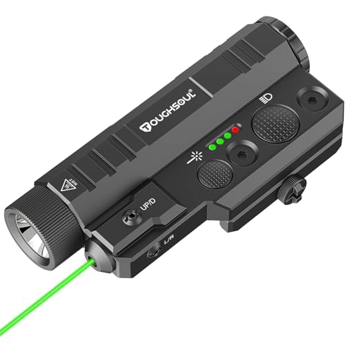 TOUGHSOUL Mlok Picatinny Tactical Flashlight Green Laser Sight Combo