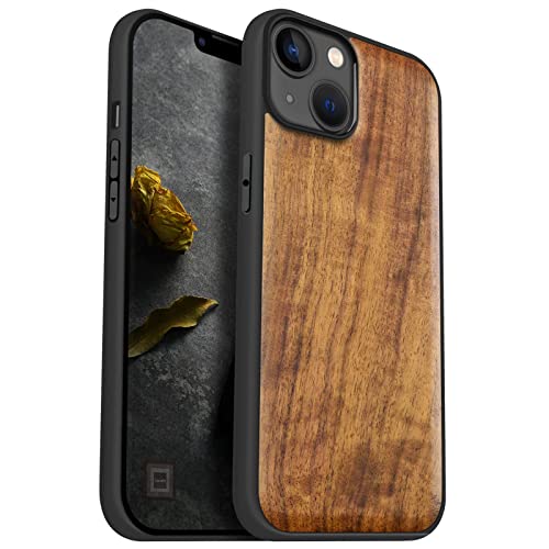 Coque Magsafe pour iPhone 14 Max en bois de noyer sculpté élégant
