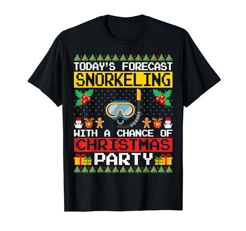 Snorkeling Christmas Party Snorkeling Lover Xmas Ugly Style Camiseta