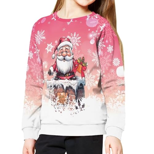 Boys Girls Sweatshirts Kids Casual Round Neck Sweatshirts Pullover Long Sleeve Sweatshirts Soft Comfy Tops S-XL2