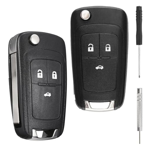 Alppihym 2 pièces 3 clés Compatible avec Vectra, Tigra, Signum, Compatible avec Chevrolet Astro, Astra, Captiva, Cruze, Spark – Porte-clés sans Logo sans...