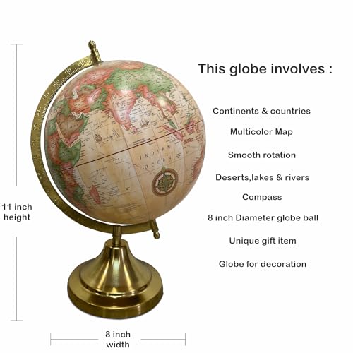 GLOBE-DADDY-8-Inch-Home-Decor-Globe-for-Adult-Gift-Item-Showpiece-Globes-for-Office-Table-Beige-World-Map-Multicoloured-Best-Quality