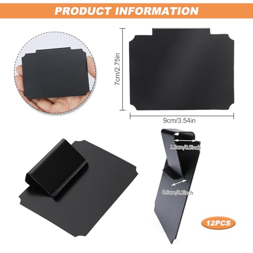 Etikettenhalter Clip 12 Stück Korb Etiketten Clips Schwarz Label Halter für Lagerung Körbe Regal Clips Etiketten Etikettenhalter