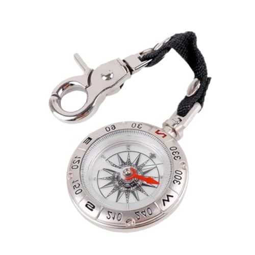 Brújula de bolsillo vintage con cordón para camping y senderismo