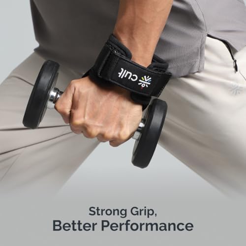 Image of CULT Folding Open Gym Training Gloves & Hand Grips for Men & Women | Lightweight Half Finger Exercise Gloves for Home Workout, Calisthenics & Fitness Gym - Free Size
