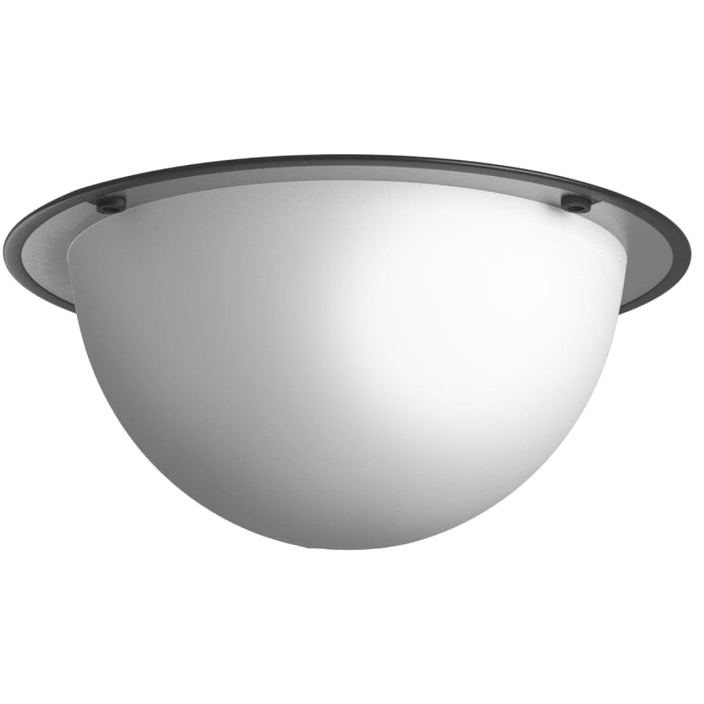 Espejo de tráfico totalmente curvado de acrílico de 30 cm de diámetro, 2 mm de grosor, para obras, terrenos de trabajo, aparcamientos, almacenes, patios, entradas, salidas, con montaje para