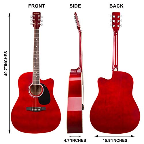 Image of JUAREZ Arpeggio Guitar JRA41SP-RD-K, red