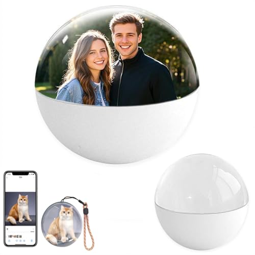 3D Ultrasound Crystal Ball Digital Photo Album, 2025 Upgraded APP Control Crystal Ball Video Player, Easy Operation DIY Customizable Gift with Electronic Screen-Great for Couples,Pets, Memories