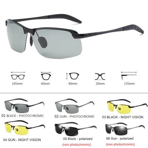 Photochromic Sunglasses For Men Polarized Driving Chameleon Glasses Male Change Color Sun Glasses Day Night Vision2