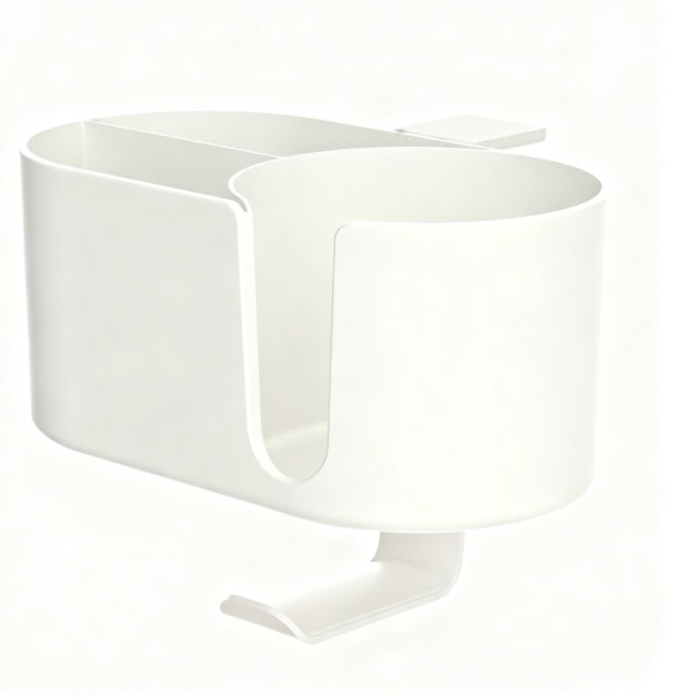 Stifteköcher Stifte Halter Vier-in-eins-Stifthalter-Desktop-Organizer, Kopfhörerhaken Unter Dem Schreibtisch Schreibtisch-Organizer(White)