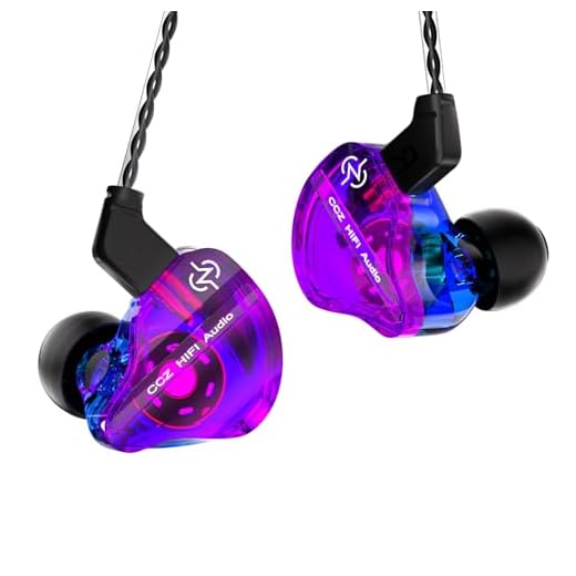 Yinyoo CCZ DC01 Pro Auriculares In Ear,Súper Grave Cuffie con Filo,Potente de Diafragma Compuesto Magnético IEM Auriculares con Cable,Ajuste Profesional en Forma de V In Ear Monitor para Juego,Músico