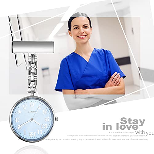 Avaner Verpleegster Fob Horloge, Grote Nummers Pin op Opknoping Revers Horloge, Analoge Quartz Badge Zakhorloge - Afbeelding 6