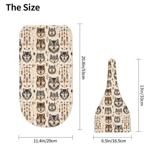 Image of Wolves and Arranged Newborn Swaddle Blankets Hat Sets Soft Baby Receiving Blanket Swaddle Sack for Baby Shower Infant Boy Girl Gift
