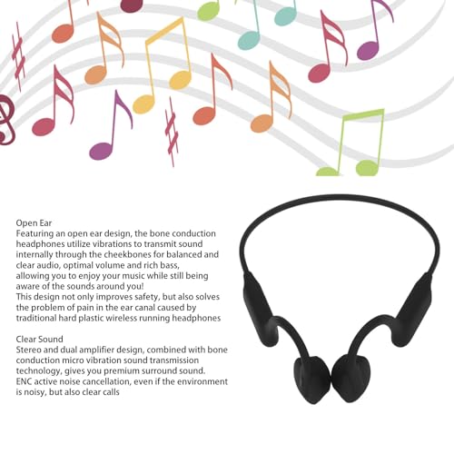 Écouteurs à Conduction Osseuse Bluetooth 5.3 Sport Étanche IPX6 Focket