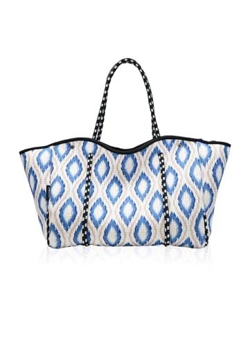 Neoprene Beach Bag for Women & Men, Large Travel Tote Gym & Pool Bag, Detachable Pouch