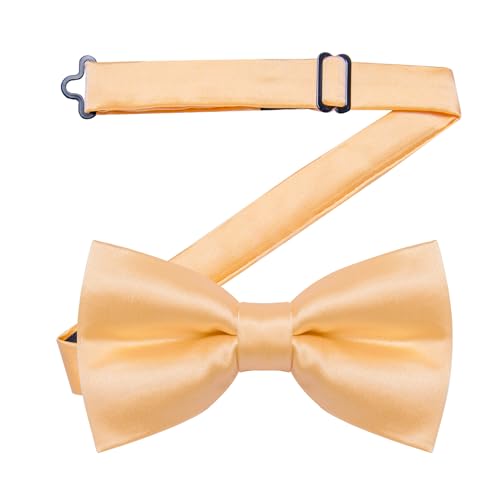 Image of YourTies Bow Ties for Men Pretied Bowties Solid Color Satin Bow Tie Formal Business Tuxedo Wedding Party Prom