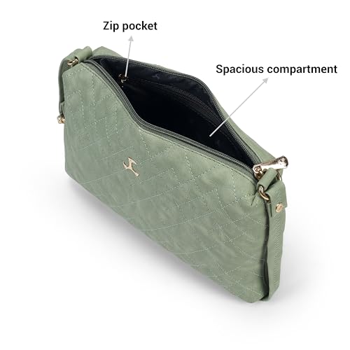Image of Mochi Women Casual PU Soft Body Zipper closure Quilted Sling Bag