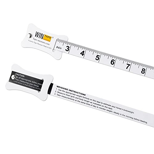 Cinta de Medir PVC para Caballos y Ponis 84 in Blanca miniatura 4