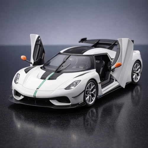 Image of Koenigsegg Jesko 1:36 Scale Die-Cast Metal Car Model - Openable Doors Pull-Back Alloy Swedish Hypercar Collectible Toy Car