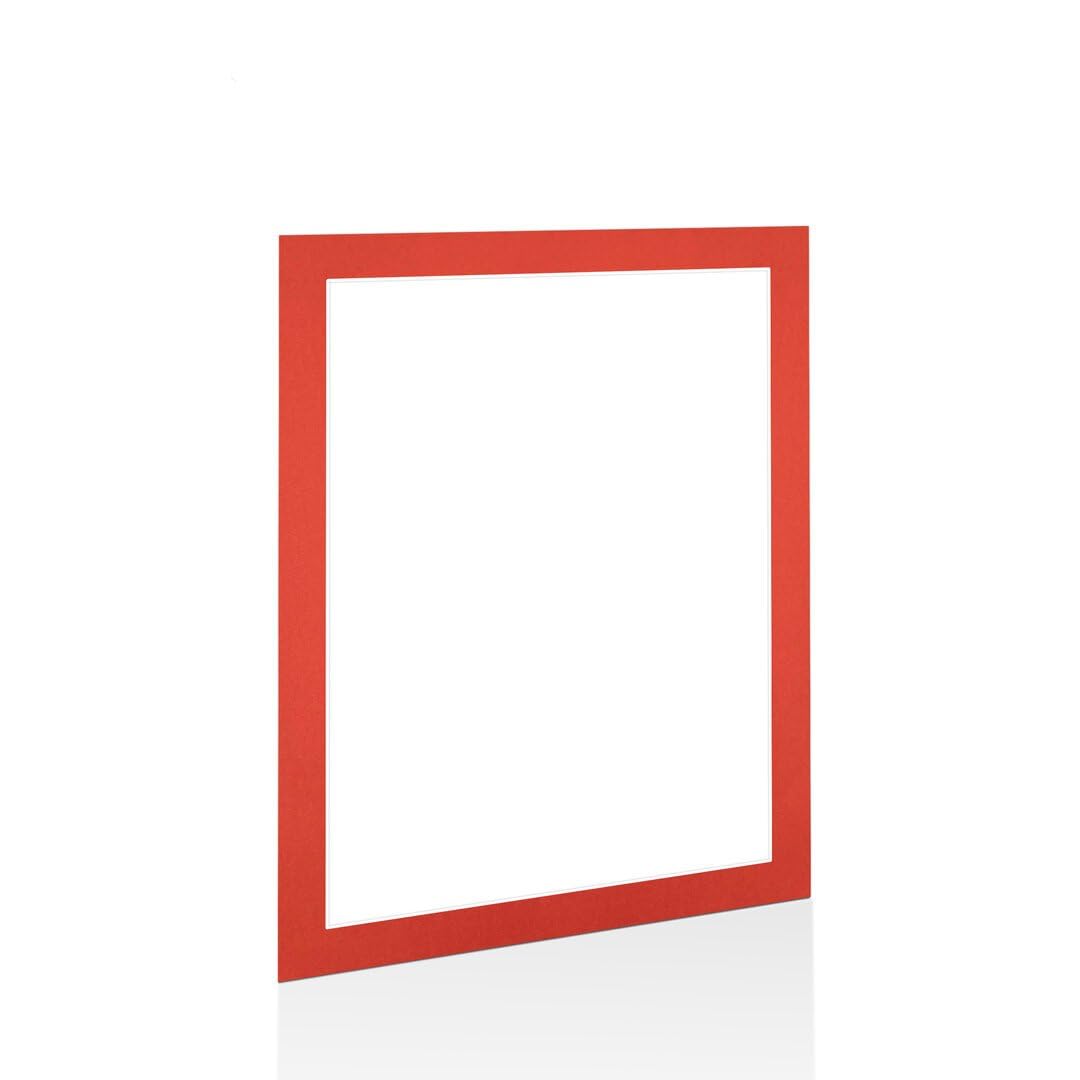 Procut Global 80x60cm Poppy Red Picture Mounts to Fit 70x50cm Aperture - Precision Cut Cardboard Photo Mount - Ideal for Frames, Prints, Artwork & Certificates - Sizes & Colours Available