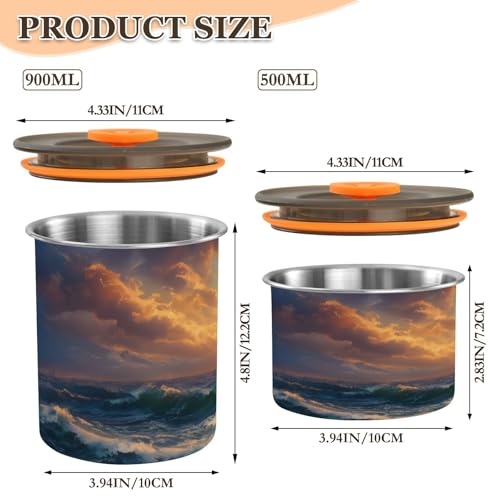 Envase Hermético de Café Acero Inoxidable 500ml miniatura 2