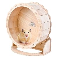 Hamsterrad aus Holz ø23cm, Holzlaufrad, Holz Laufrad Hamster Leise Laufrad Hamster Hamsterlaufrad für Zwerghamster, Mäuse, Rennmäuse, oder Andere Kleine Haustiere