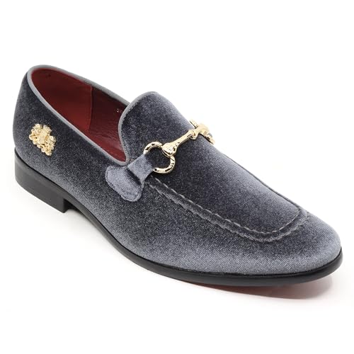 Image of Men's Velvet Designer Classic Dress Tuxedo Smoking Slipper Loafers Slip On Shoes SM-56