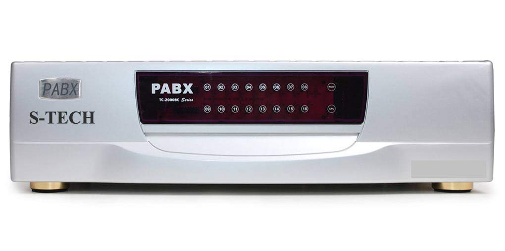 S-TECH EPABX Machine for 8 Main Trunk Lines and 56 Extentions Telephone Intercom System Expandable Upto 16 Main Lines and 128 Extentions ST Series
