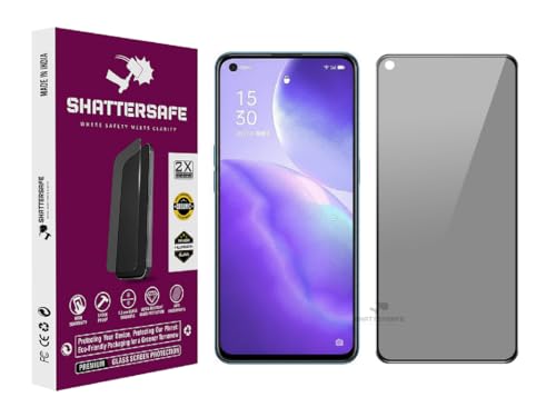 Image of Anti-Spy Privacy Tempered Glass Compatible For Oppo Reno 5 / Reno 6 5G / Reno 7 5G [Pack of 1]. Anti-Scratch, Edge-to-Edge Protection With Easy Installation Kit & Case Friendly Fit.
