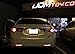 iJDMTOY Red Lens 48-SMD LED Bumper Reflector Lights Compatible With 09-14 Acura TSX (Euro Accord) Function as Tail, Brake & Rear Fog Lamps