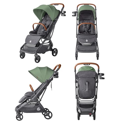 Ergobaby Metro 3 Deluxe Baby Stroller for Newborns, Infants, and Toddlers - Travel Stroller with One-Hand Fold, Near-Flat Recline, Adjustable Handlebar - Willow Green by Ergobaby - Image 3