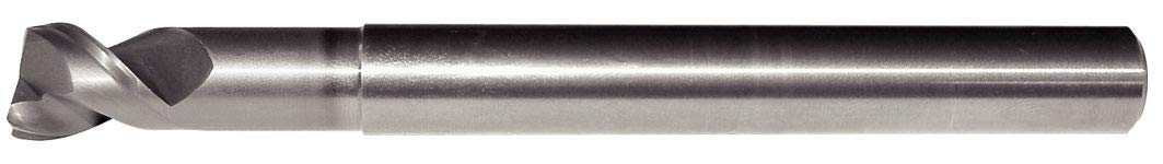 WIDIA Hanita 5AN219057B AluSurf 5AN2 HP Aluminum End Mill, 0.03" Radius, 1" LOC, 0.75" Cutting Dia, Carbide, Uncoated, RH Cut, 2-Flute